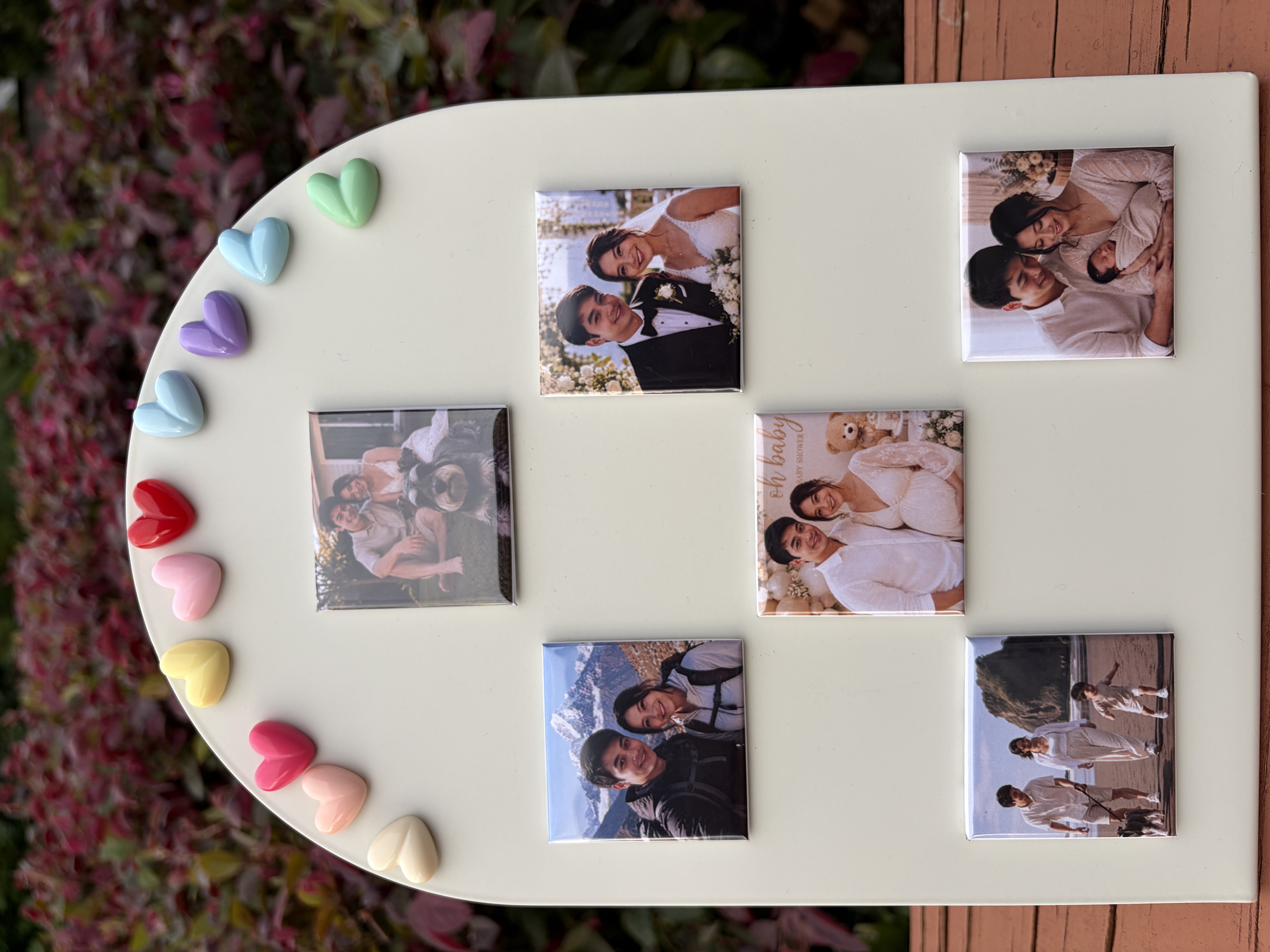 Mero Magnets photo magnets on display